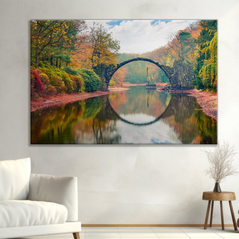 Leinwand mit Motiv: Rakotzbrücke in Kromlau