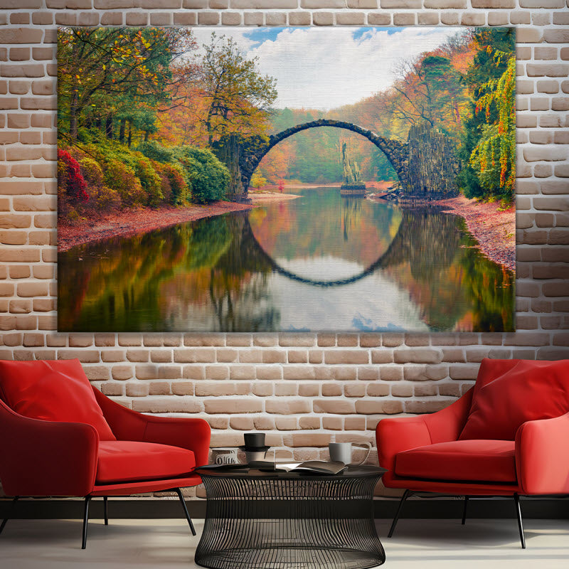 Leinwand mit Motiv: Rakotzbrücke in Kromlau