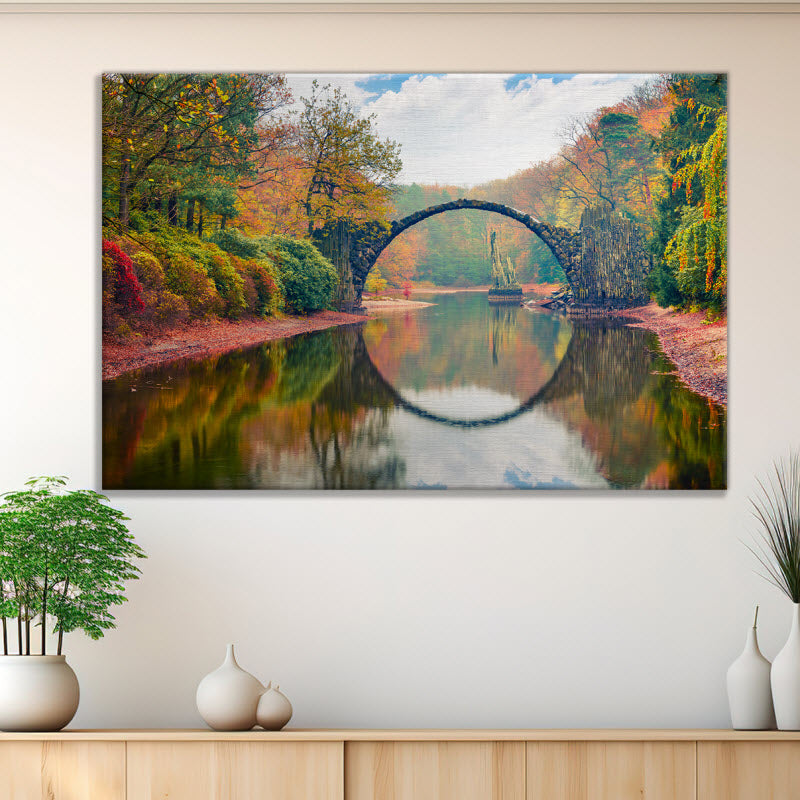 Leinwand mit Motiv: Rakotzbrücke in Kromlau