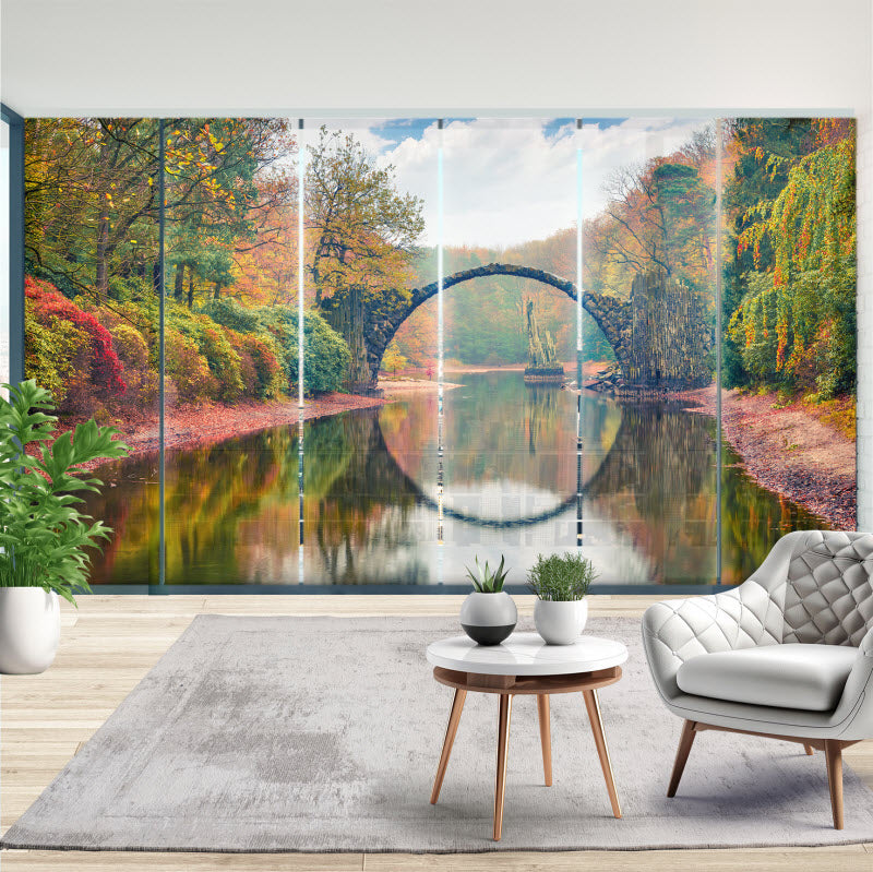 Schiebegardine mit Motiv: Rakotzbrücke in Kromlau