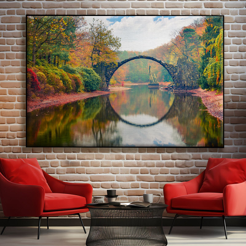 Textilspannrahmen mit Motiv: Rakotzbrücke in Kromlau