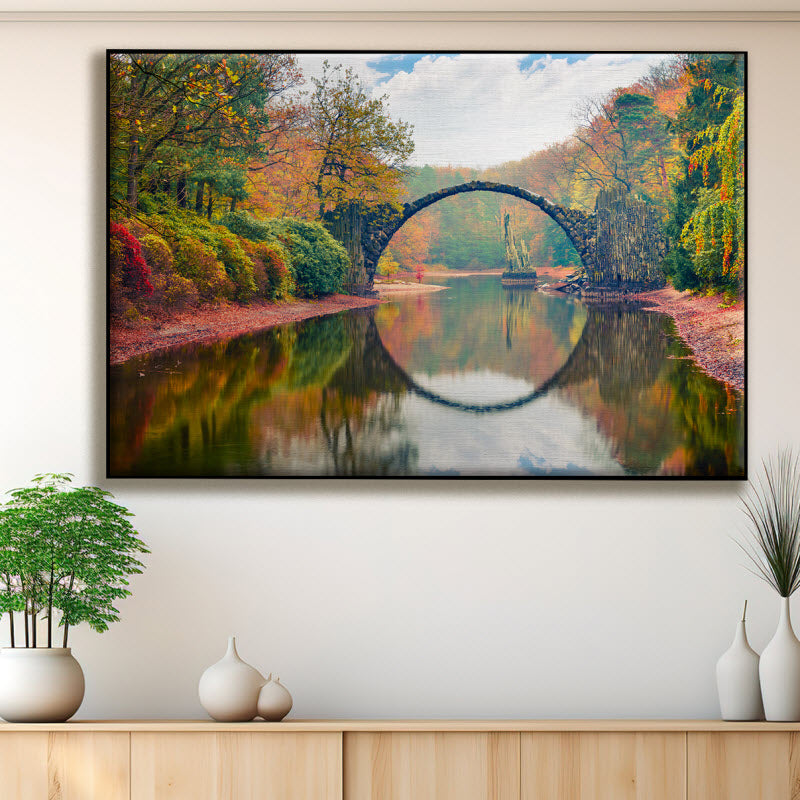 Textilspannrahmen mit Motiv: Rakotzbrücke in Kromlau