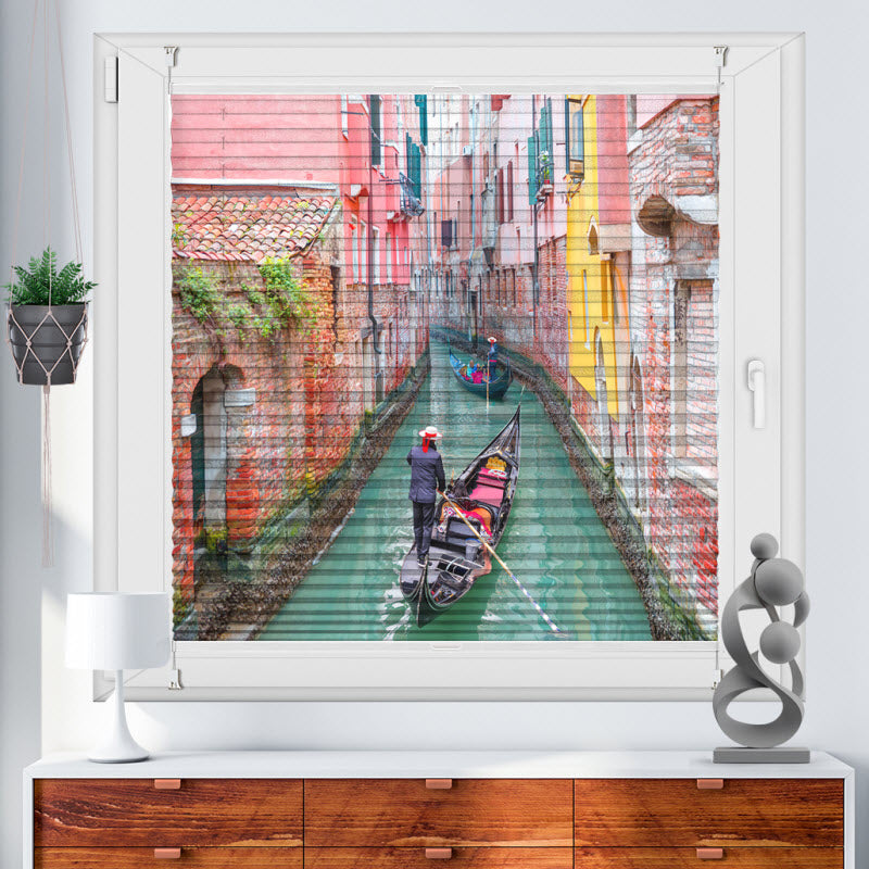 Wabenplissee mit Motiv: Venedig