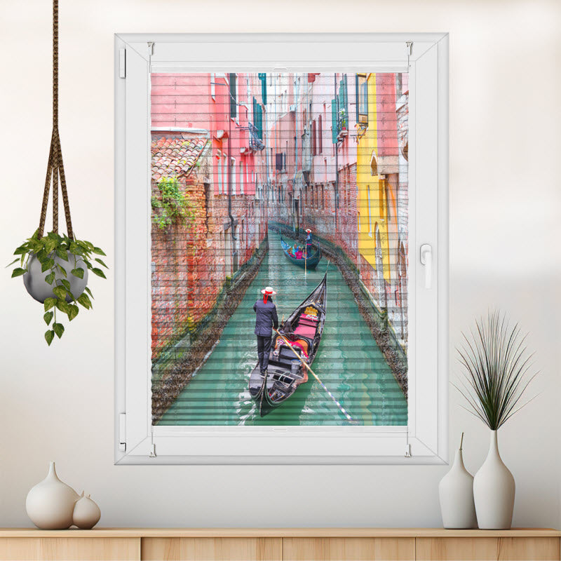 Wabenplissee mit Motiv: Venedig