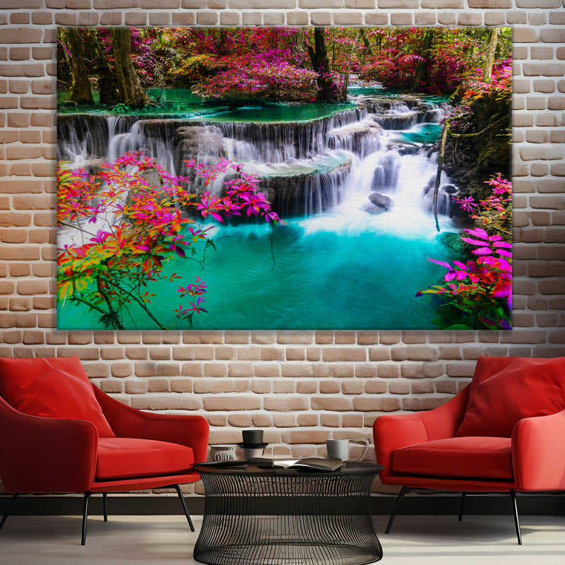 Leinwand mit Motiv: Wasserfall in Thailand Kanchanaburi