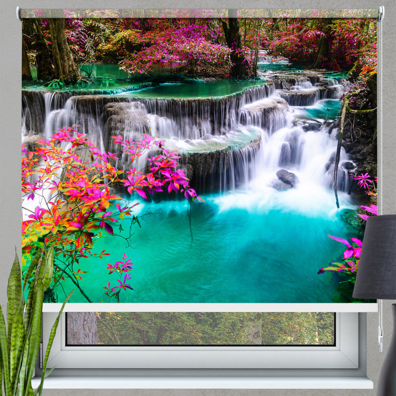 Rollo mit Motiv: Wasserfall in Thailand Kanchanaburi