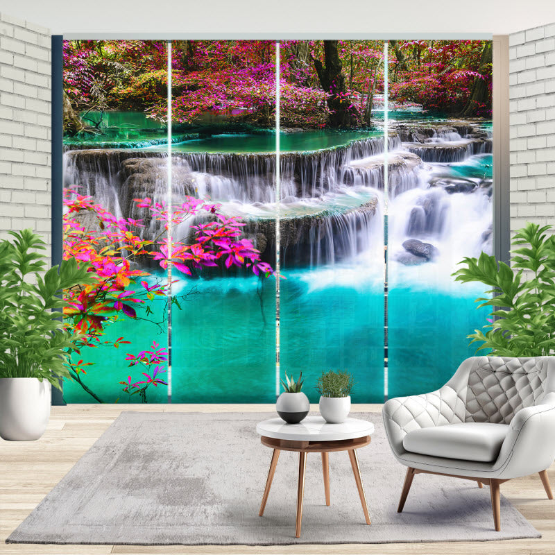 Schiebegardine mit Motiv: Wasserfall in Thailand Kanchanaburi