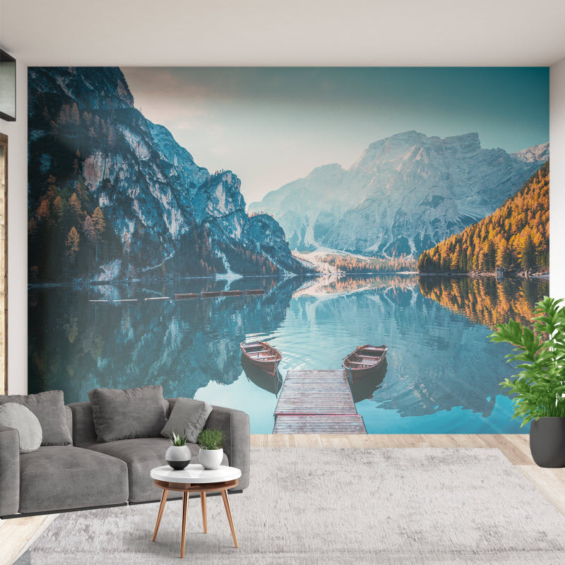 Tapete mit Motiv: Pragser See in Südtirol/Italien