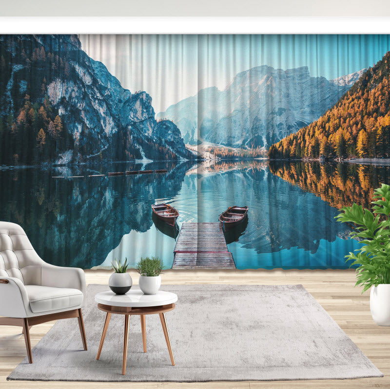 Fotovorhang: Pragser See in Südtirol/Italien