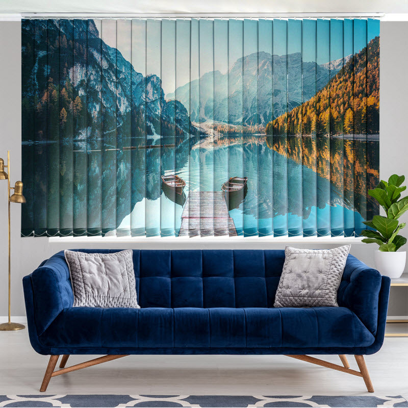 Lamellenvorhang mit Motiv: Pragser See in Südtirol/Italien