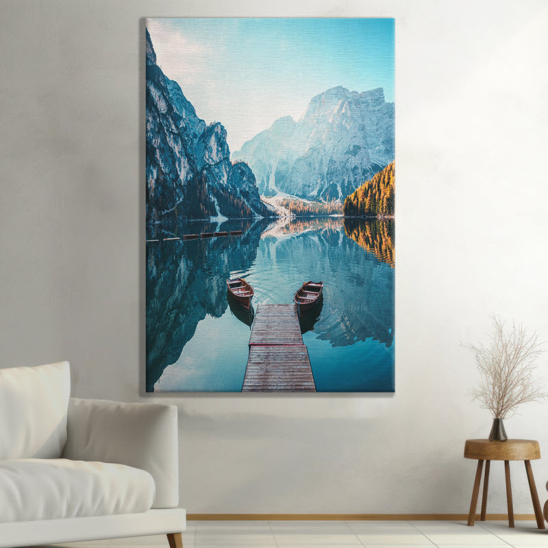 Leinwand mit Motiv: Pragser See in Südtirol/Italien