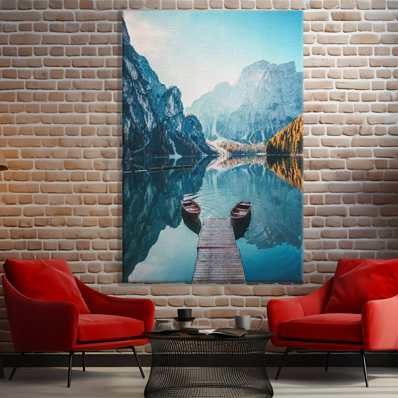 Leinwand mit Motiv: Pragser See in Südtirol/Italien