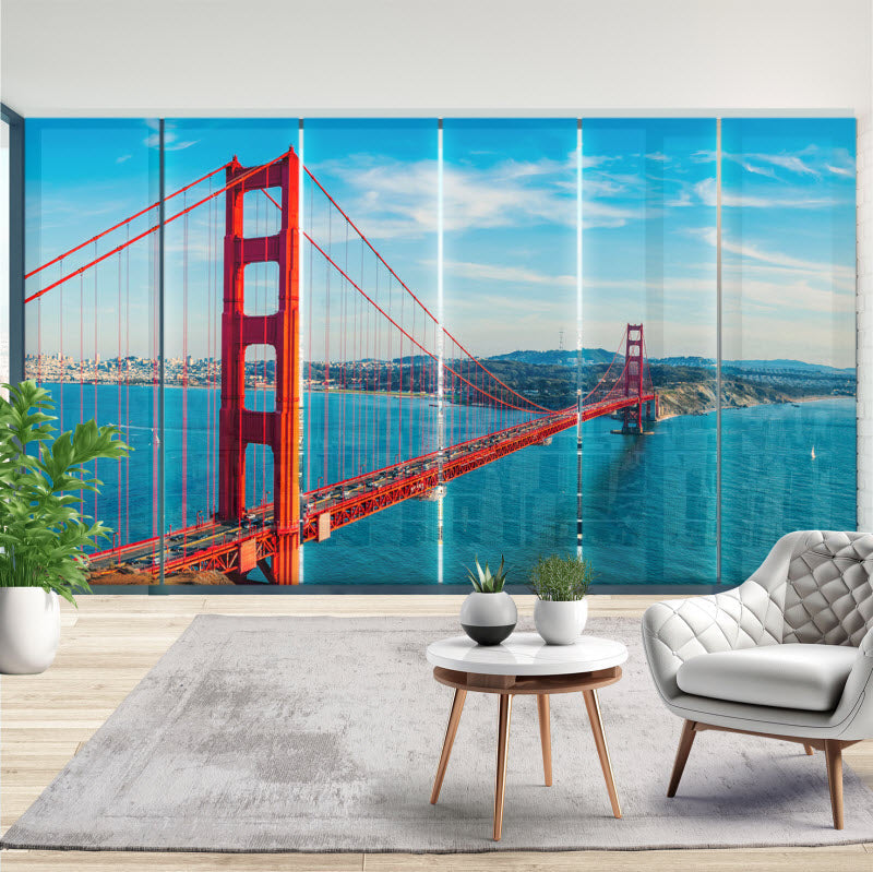Schiebegardine mit Motiv: Golden Gate Brücke