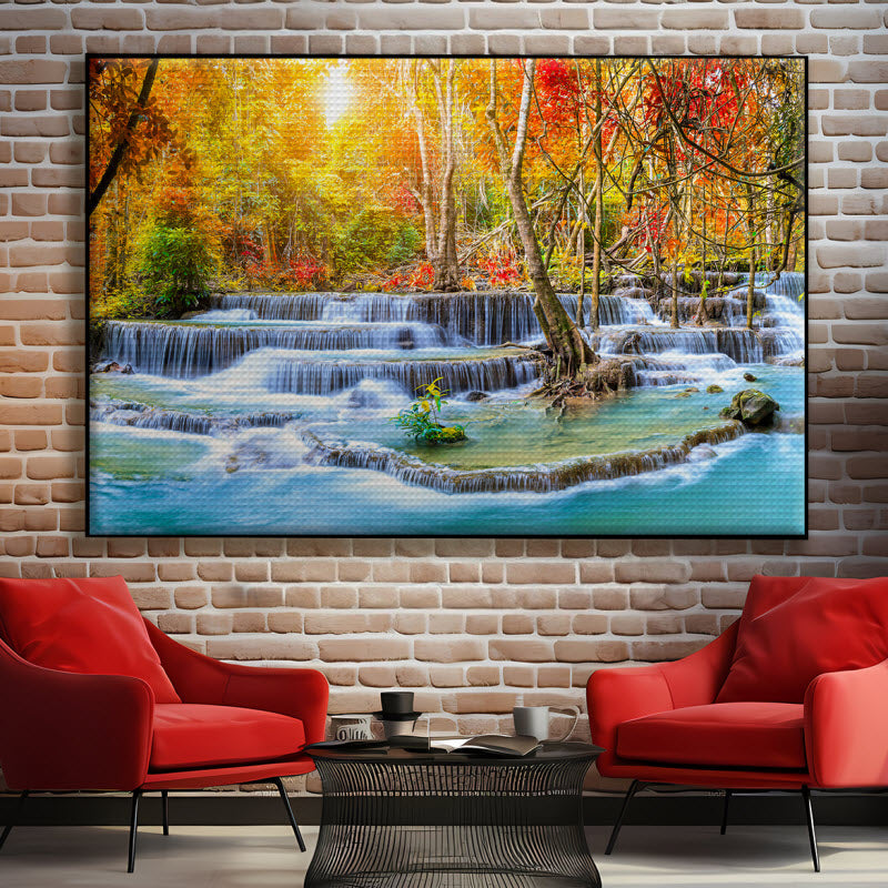 Akustikstoff mit Motiv: Wasserfall im National Park