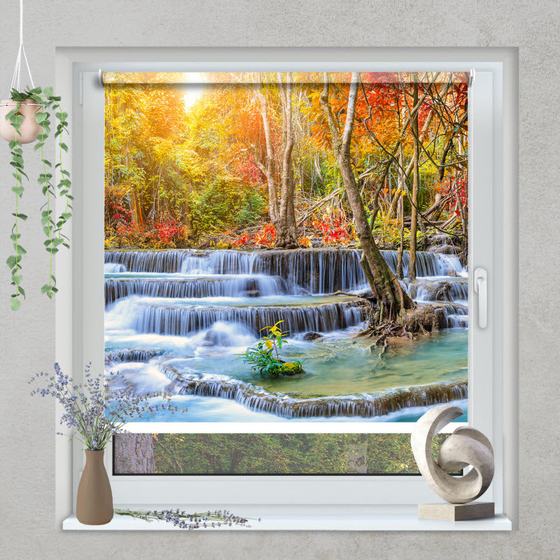 Klemmfix Rollo mit Motiv: Wasserfall im National Park