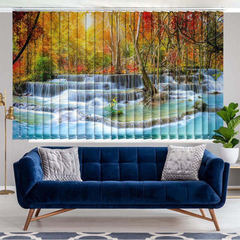 Lamellenvorhang mit Motiv: Wasserfall im National Park