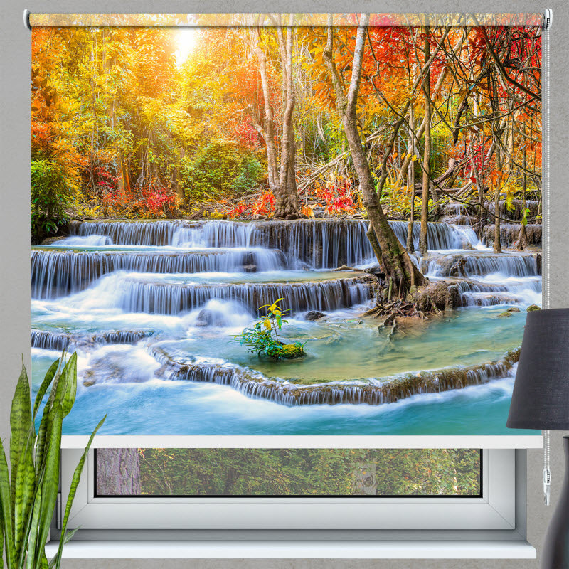 Rollo mit Motiv: Wasserfall im National Park