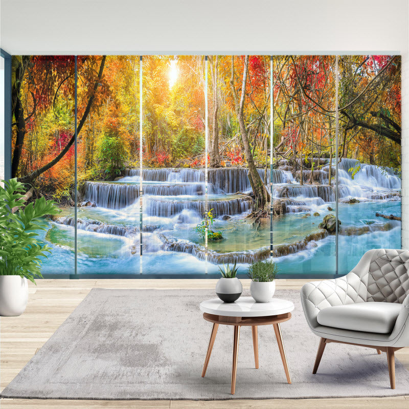 Schiebegardine mit Motiv: Wasserfall im National Park