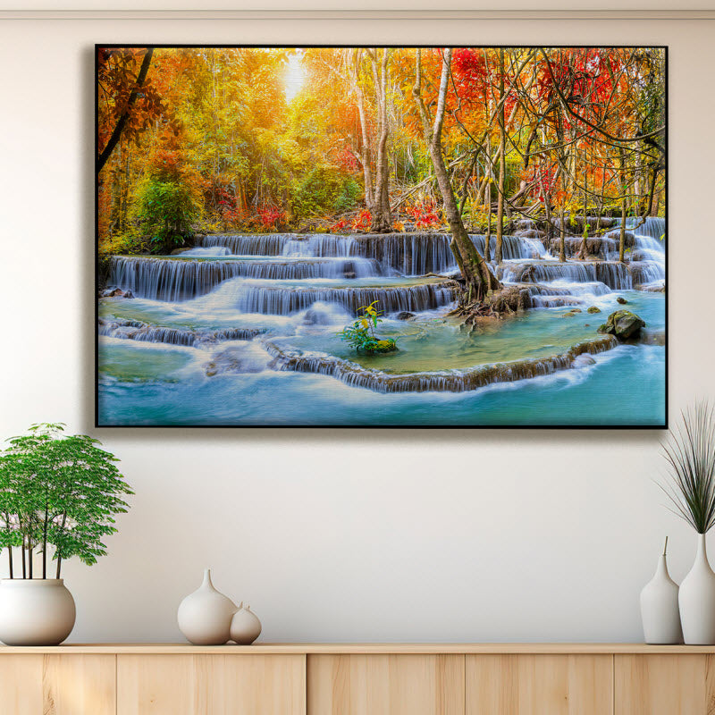 Textilspannrahmen mit Motiv: Wasserfall im National Park