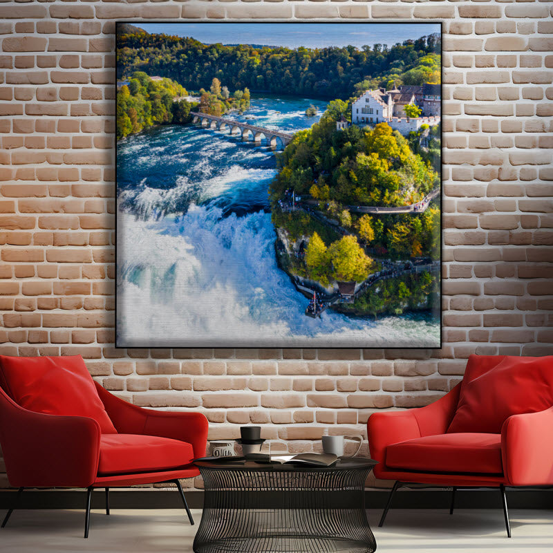 Textilspannrahmen mit Motiv: Rheinfall in der Schweiz
