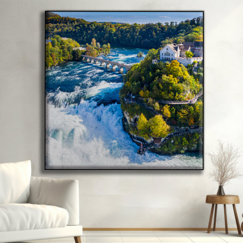 Textilspannrahmen mit Motiv: Rheinfall in der Schweiz