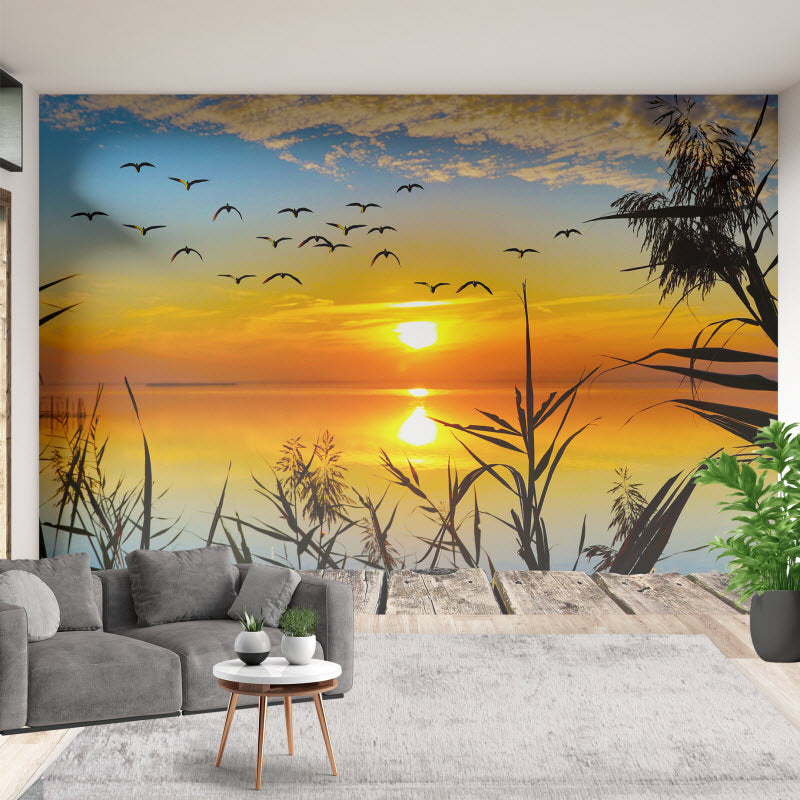 Tapete mit Motiv: Sonnenuntergang am Steg