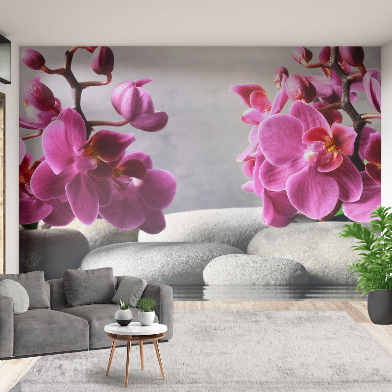 Tapete mit Motiv: Orchidee auf Spasteinen