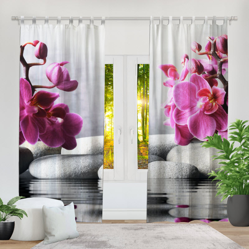 Fotovorhang: Orchidee auf Spasteinen