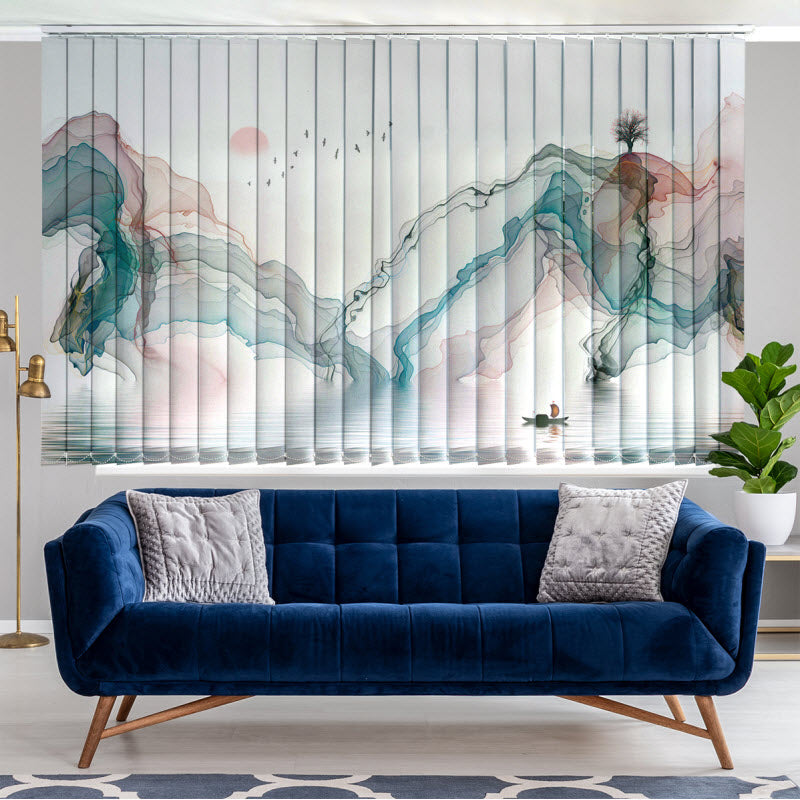 Lamellenvorhang mit Motiv: Handgemalt