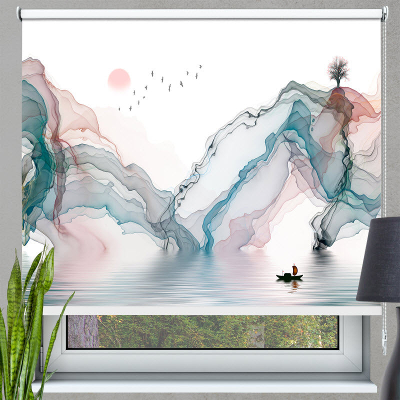 Rollo mit Motiv: Handgemalt