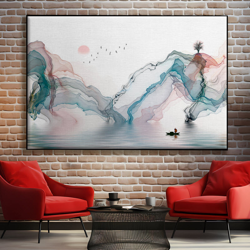 Textilspannrahmen mit Motiv: Handgemalt