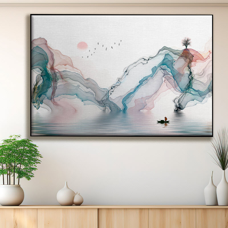 Textilspannrahmen mit Motiv: Handgemalt