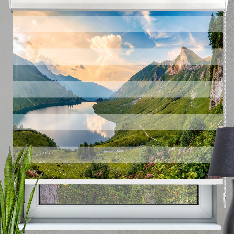 Doppelrollo mit Motiv: Traualpsee