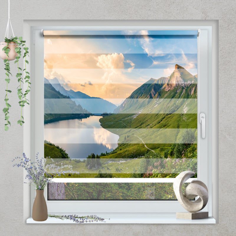 Klemmfix Doppelrollo mit Motiv: Traualpsee