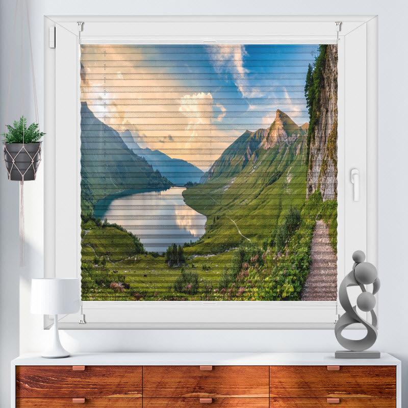 Plissee mit Motiv: Traualpsee