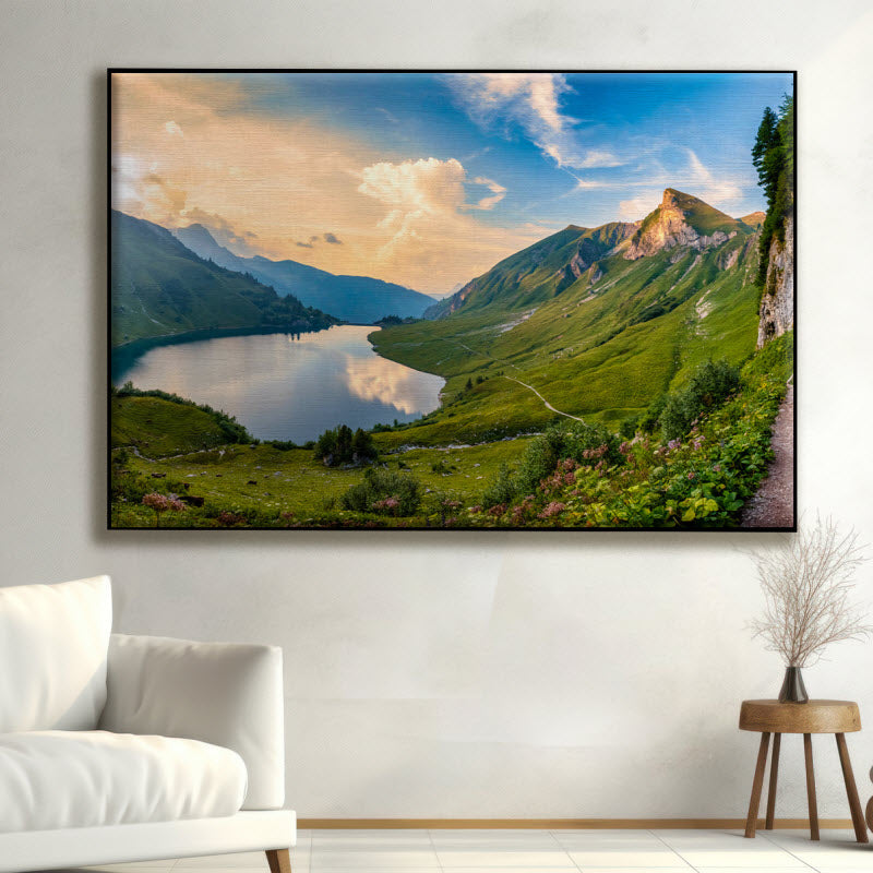 Textilspannrahmen mit Motiv: Traualpsee