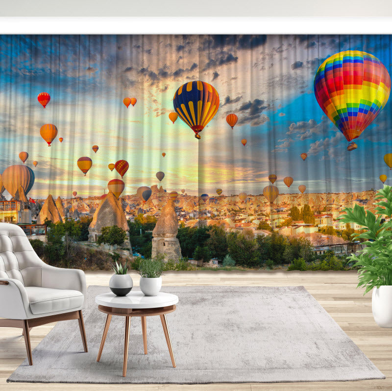 Fotovorhang: Heißluftballons über Kappadokien