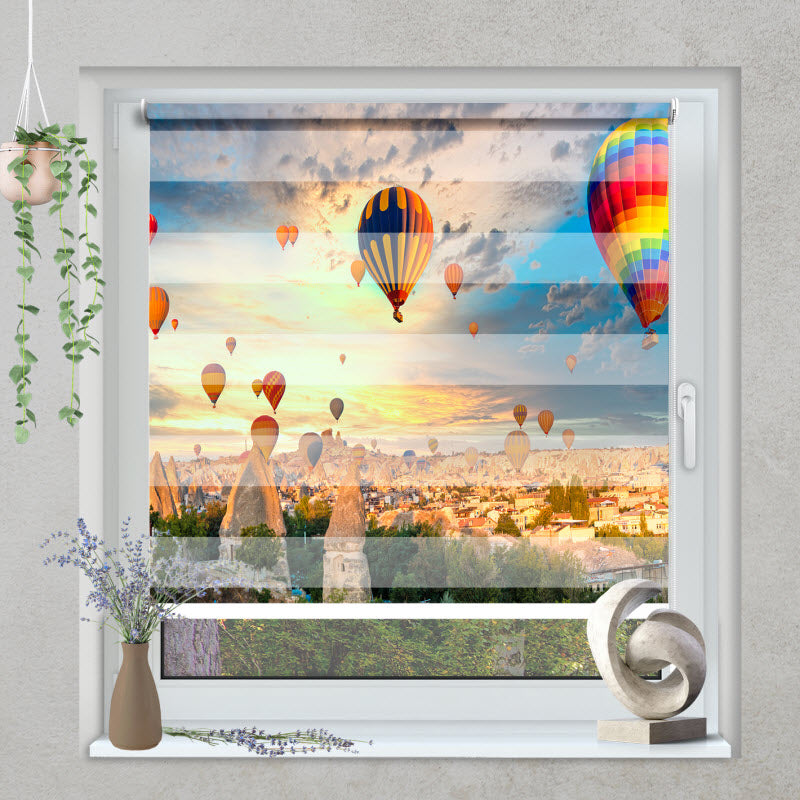 Klemmfix Doppelrollo mit Motiv: Heißluftballons über Kappadokien