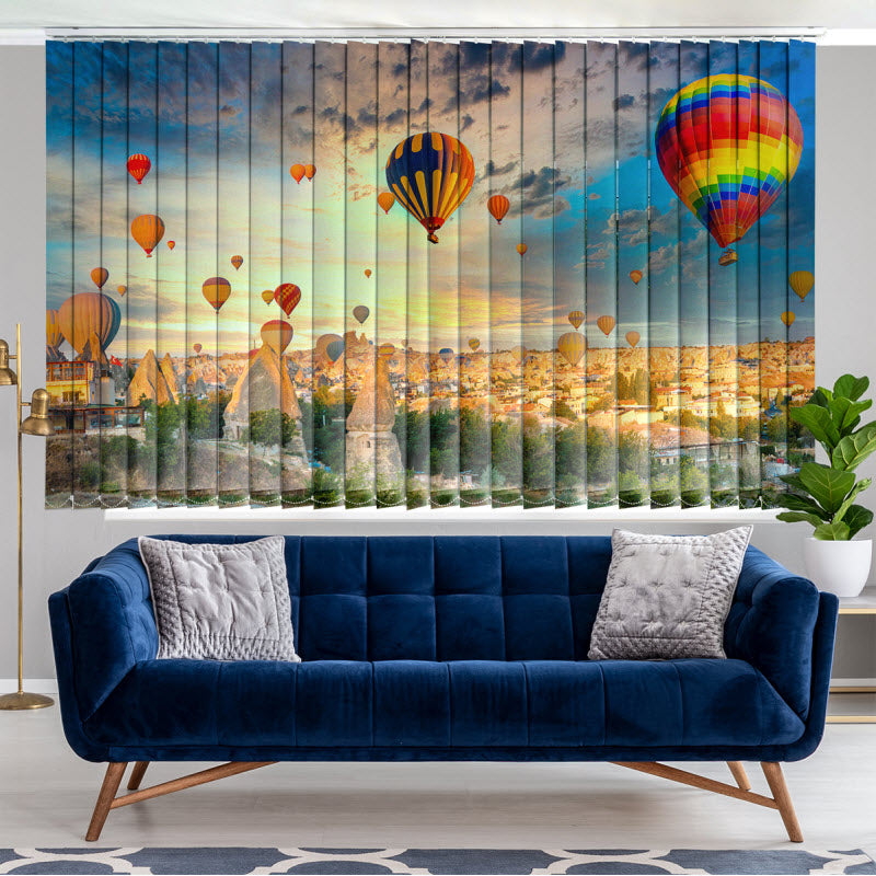 Lamellenvorhang mit Motiv: Heißluftballons über Kappadokien