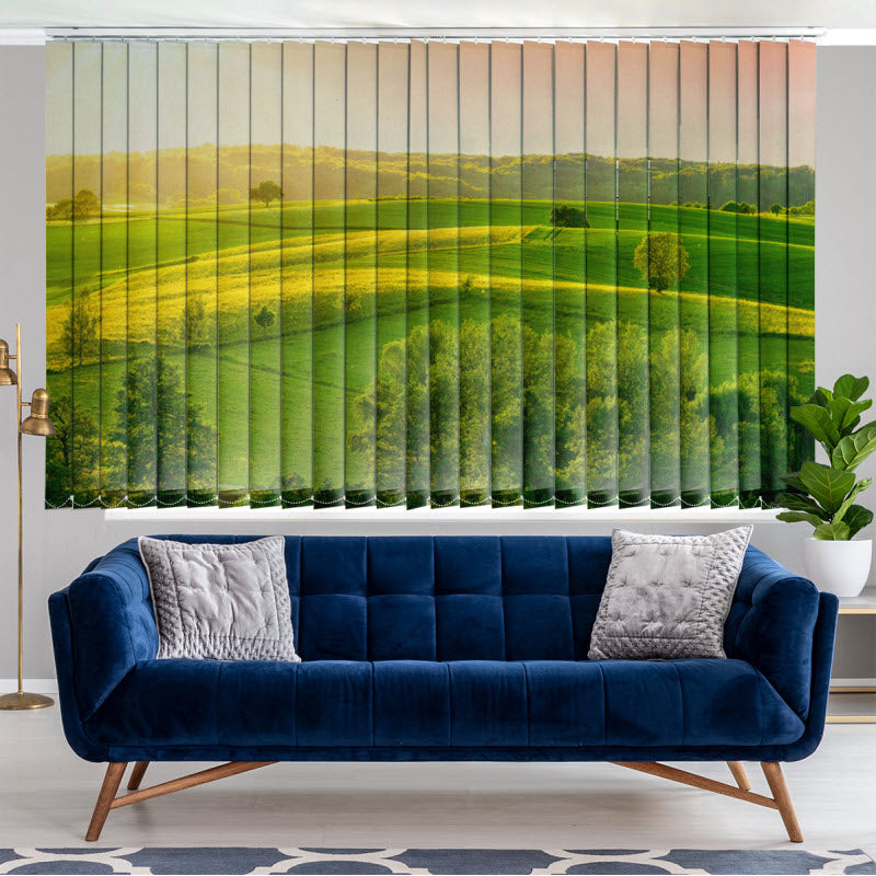 Lamellenvorhang mit Motiv: Grünes Feld