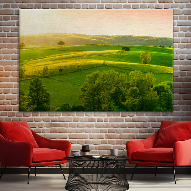 Leinwand mit Motiv: Grünes Feld