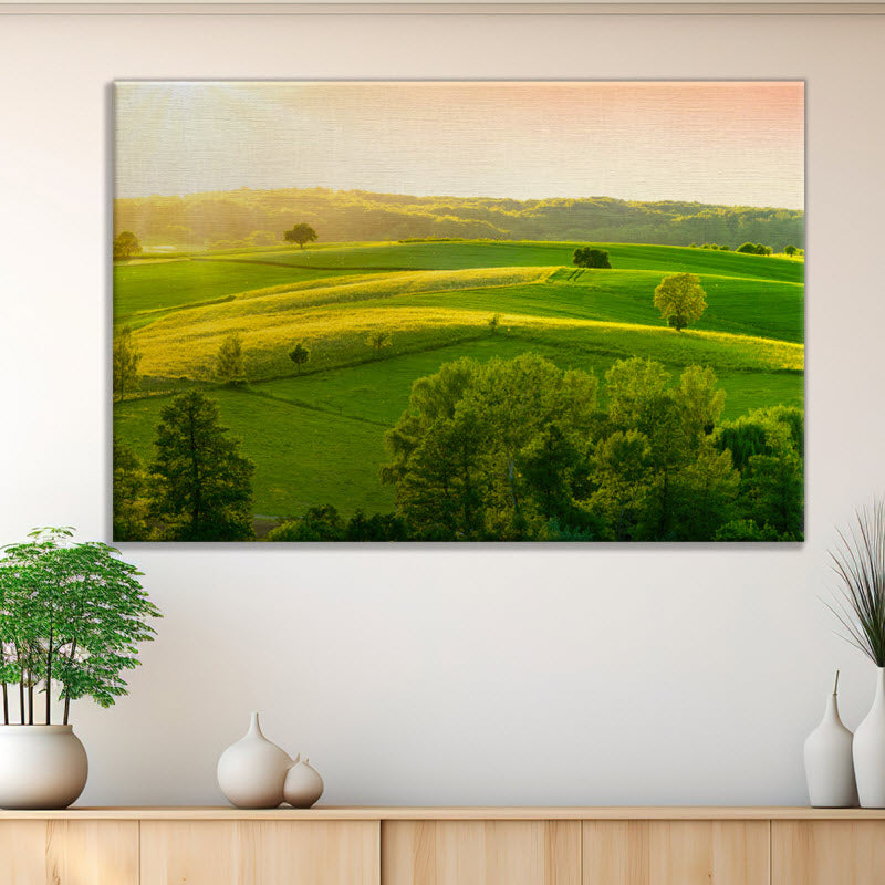 Leinwand mit Motiv: Grünes Feld