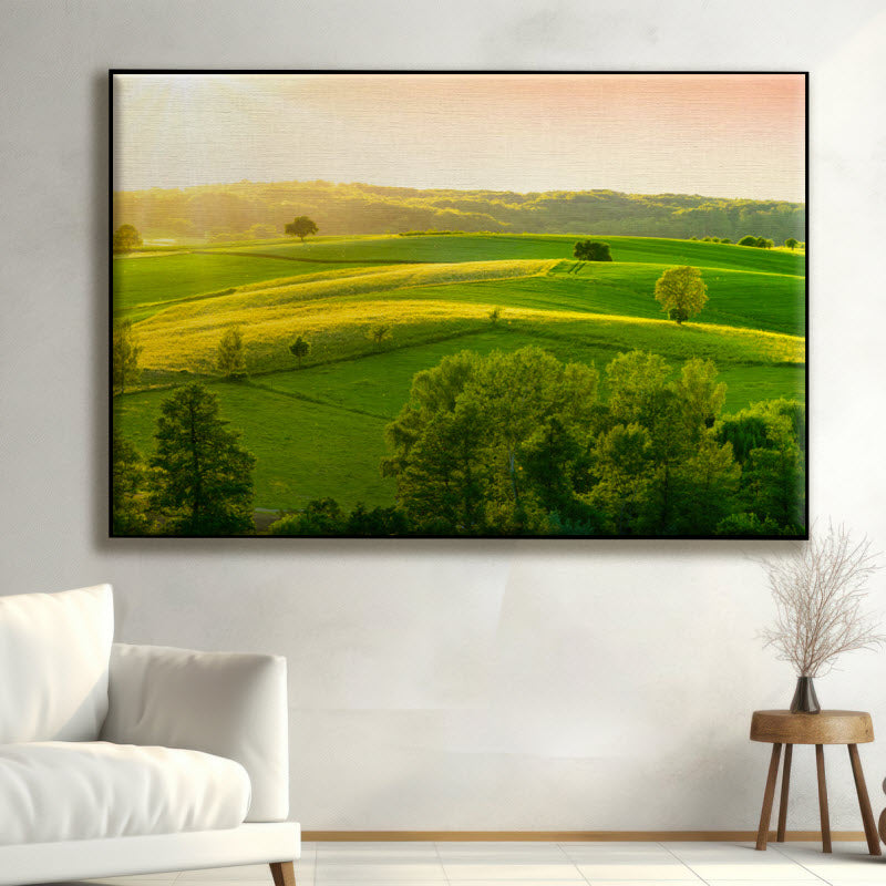 Textilspannrahmen mit Motiv: Grünes Feld