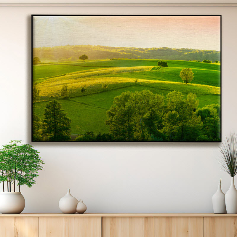 Textilspannrahmen mit Motiv: Grünes Feld