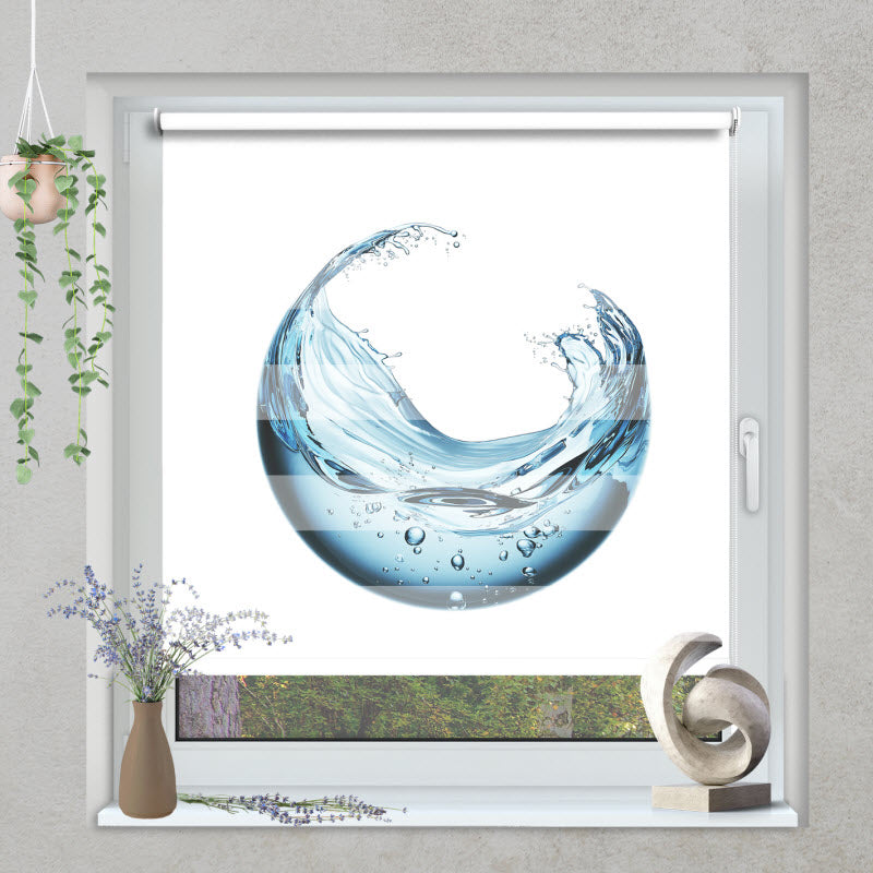 Klemmfix Doppelrollo mit Motiv: Kugel aus Wasser