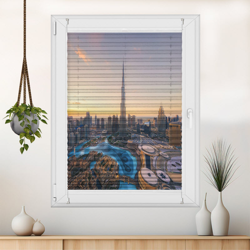 Wabenplissee mit Motiv: Burj Khalifa - Dubai