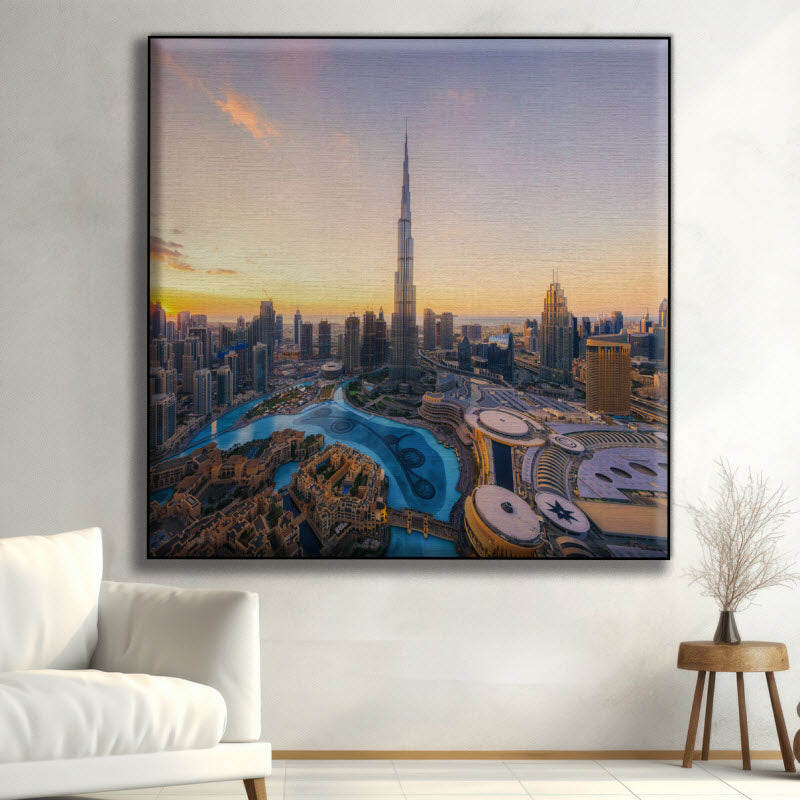 Textilspannrahmen mit Motiv: Burj Khalifa - Dubai