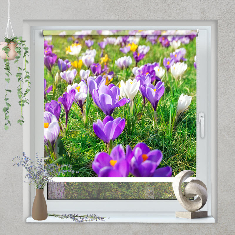 Klemmfix Rollo mit Motiv: Frühlingsblumen