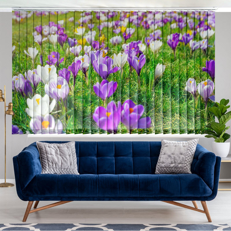 Lamellenvorhang mit Motiv: Frühlingsblumen