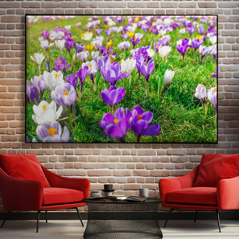 Textilspannrahmen mit Motiv: Frühlingsblumen